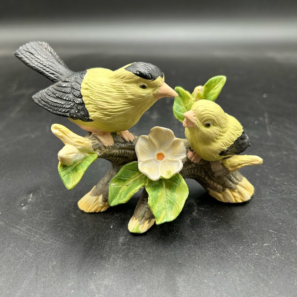 Yellow and Black Bird Figurine, Goldfinch